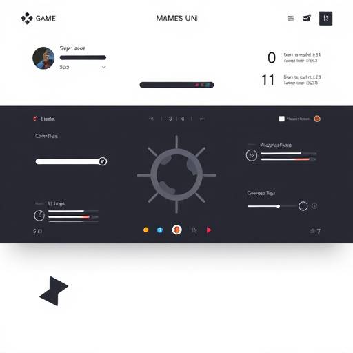 Screenshot of a minimalist game focusing on clean UI elements and abstract shapes